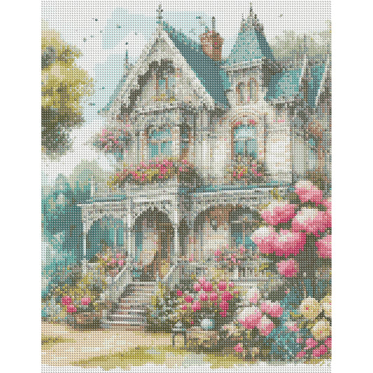 Castle House - Full Round Drill Diamond Painting 40*50CM