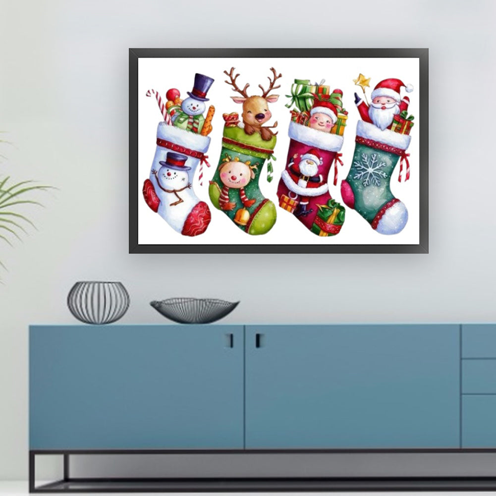 Christmas Stocking - 14CT Stamped Cross Stitch 60*40CM