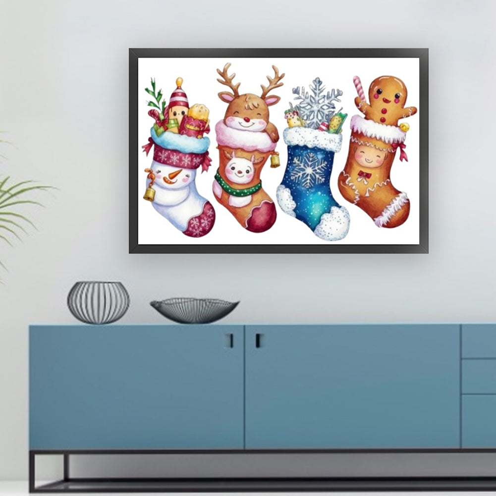 Christmas Stocking - 14CT Stamped Cross Stitch 60*40CM