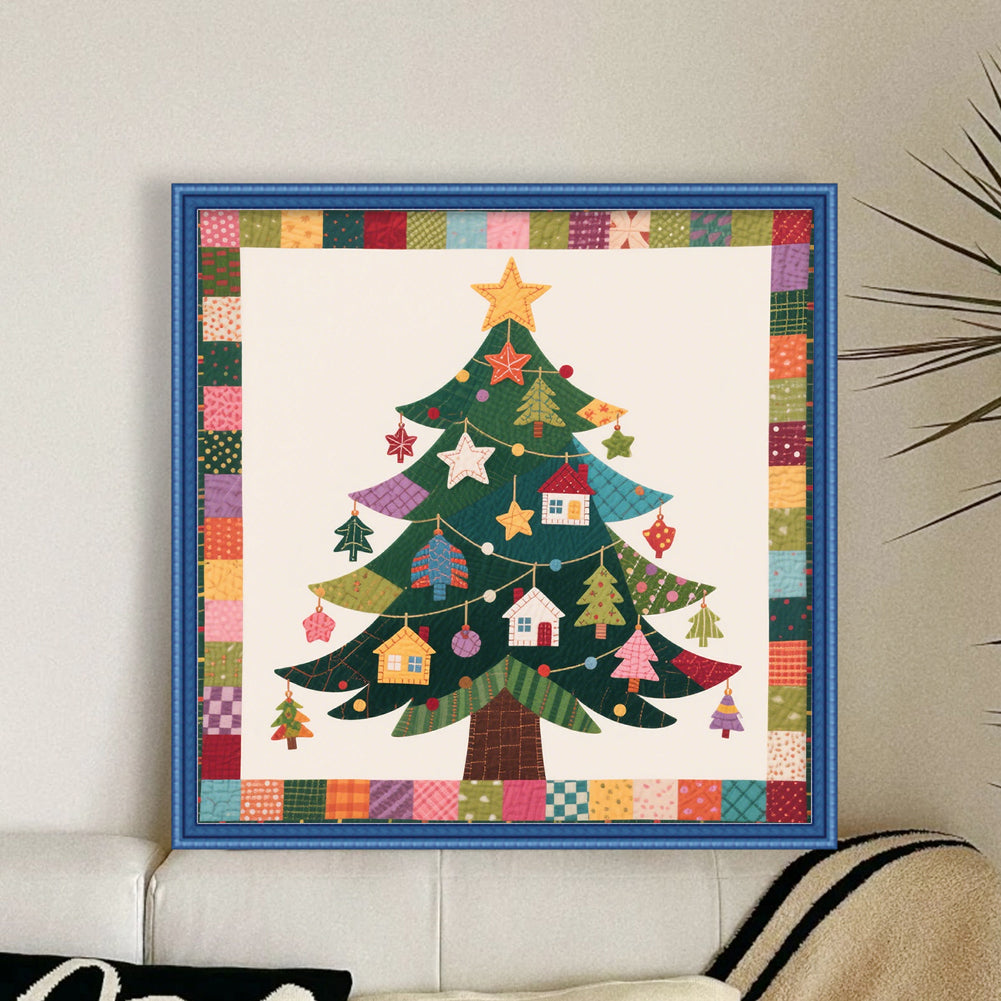 Christmas Tree - 11CT Stamped Cross Stitch 40*40CM