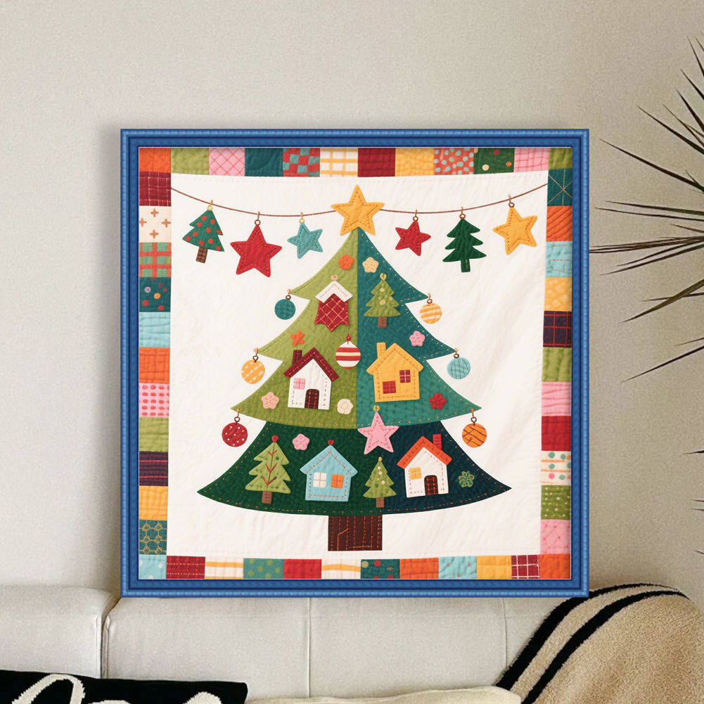 Christmas Tree - 11CT Stamped Cross Stitch 40*40CM