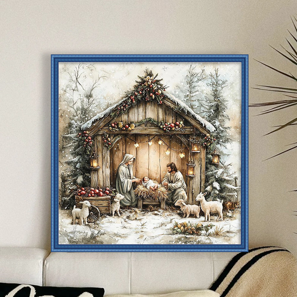 Nativity - 11CT Stamped Cross Stitch 45*45CM