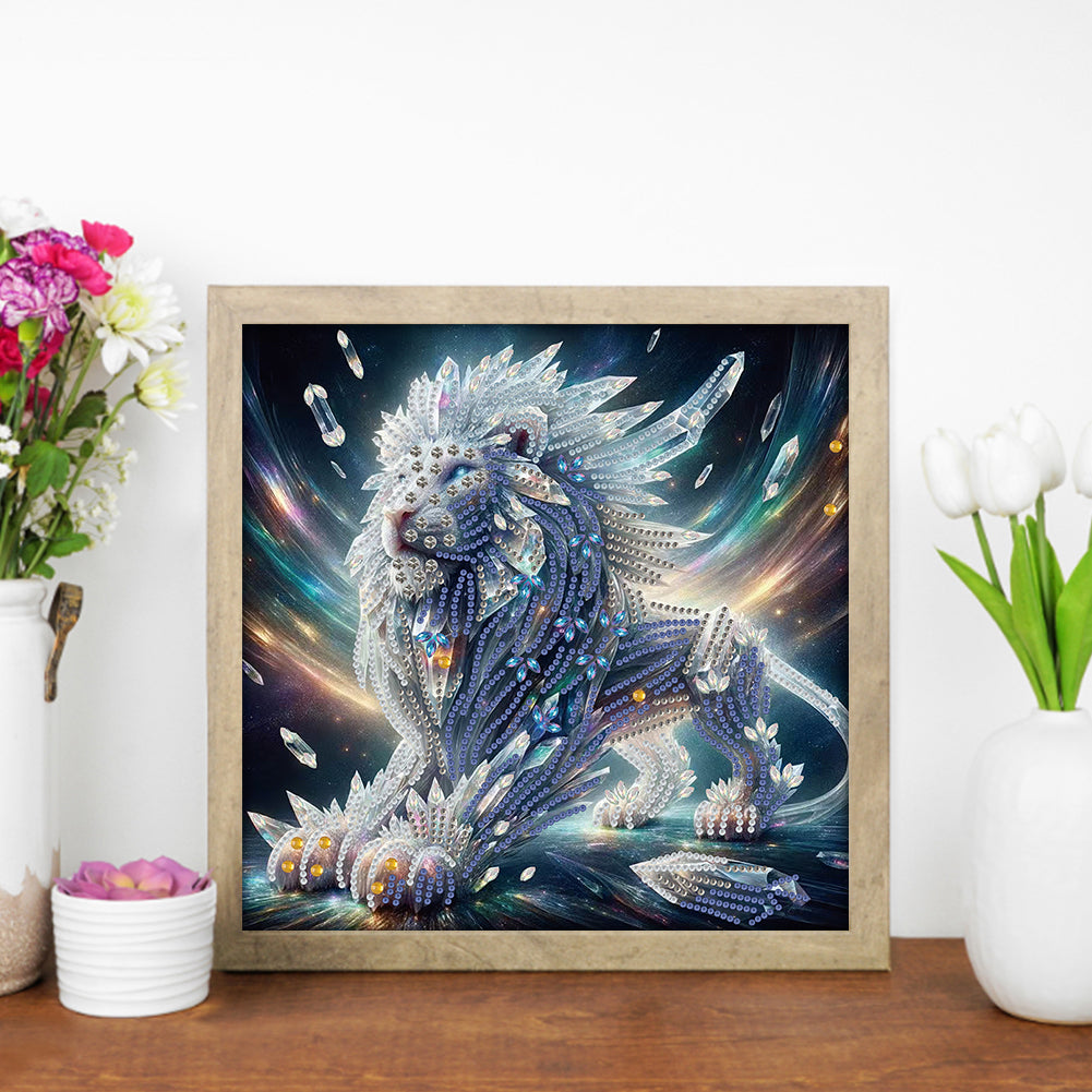 Lion - Special Shaped Drill Diamond Painting 30*30CM