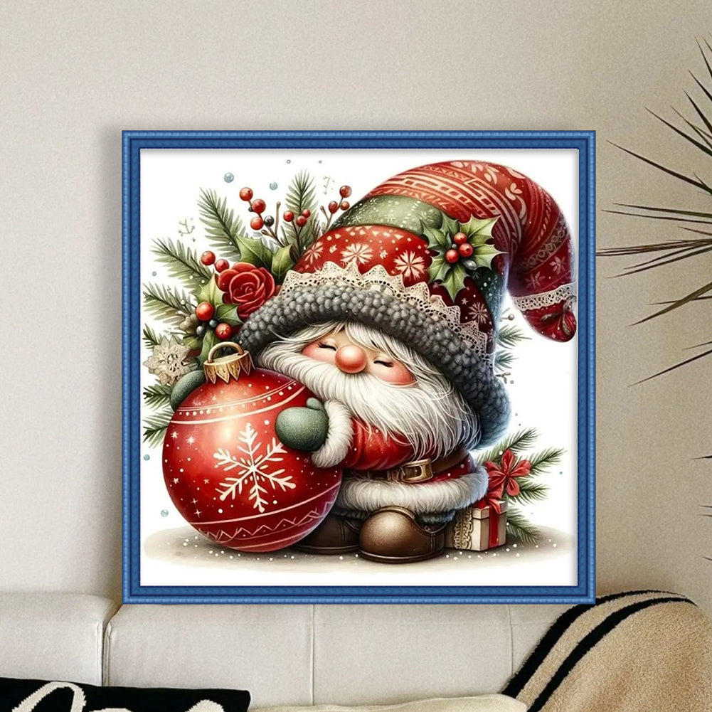 Christmas Gnome - 11CT Stamped Cross Stitch 40*40CM