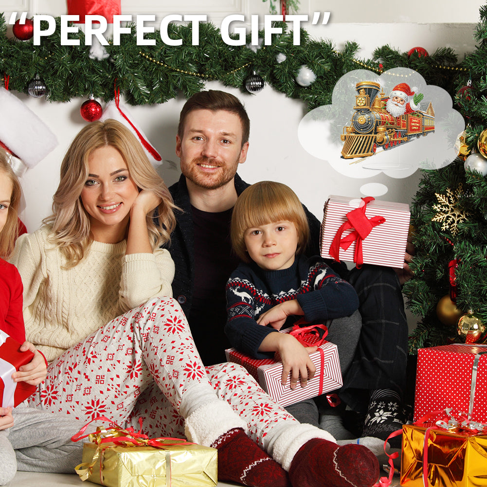 2D Flat Christmas DIY Diamond Painting Desktop Ornaments Kit for Adults Beginner