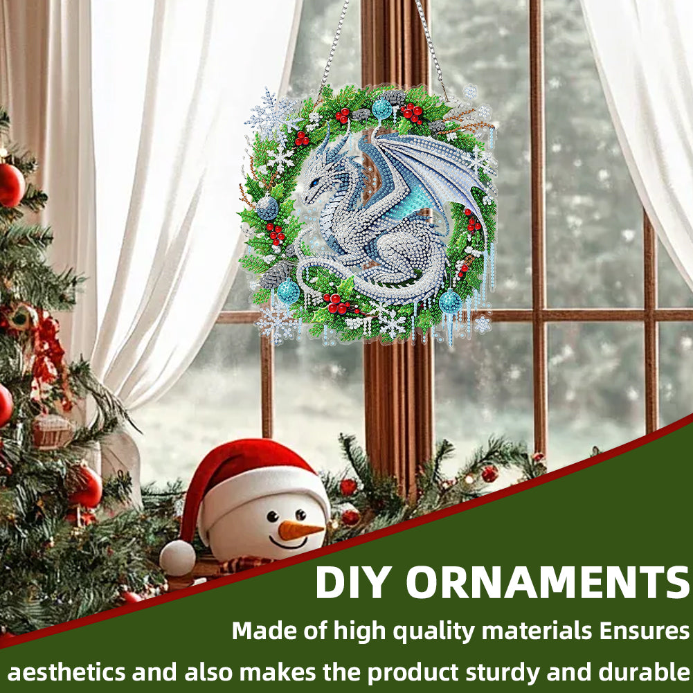 Christmas Theme 2D Flat DIY Hanging Diamond Art Kits Home Wall Decoration Crafts