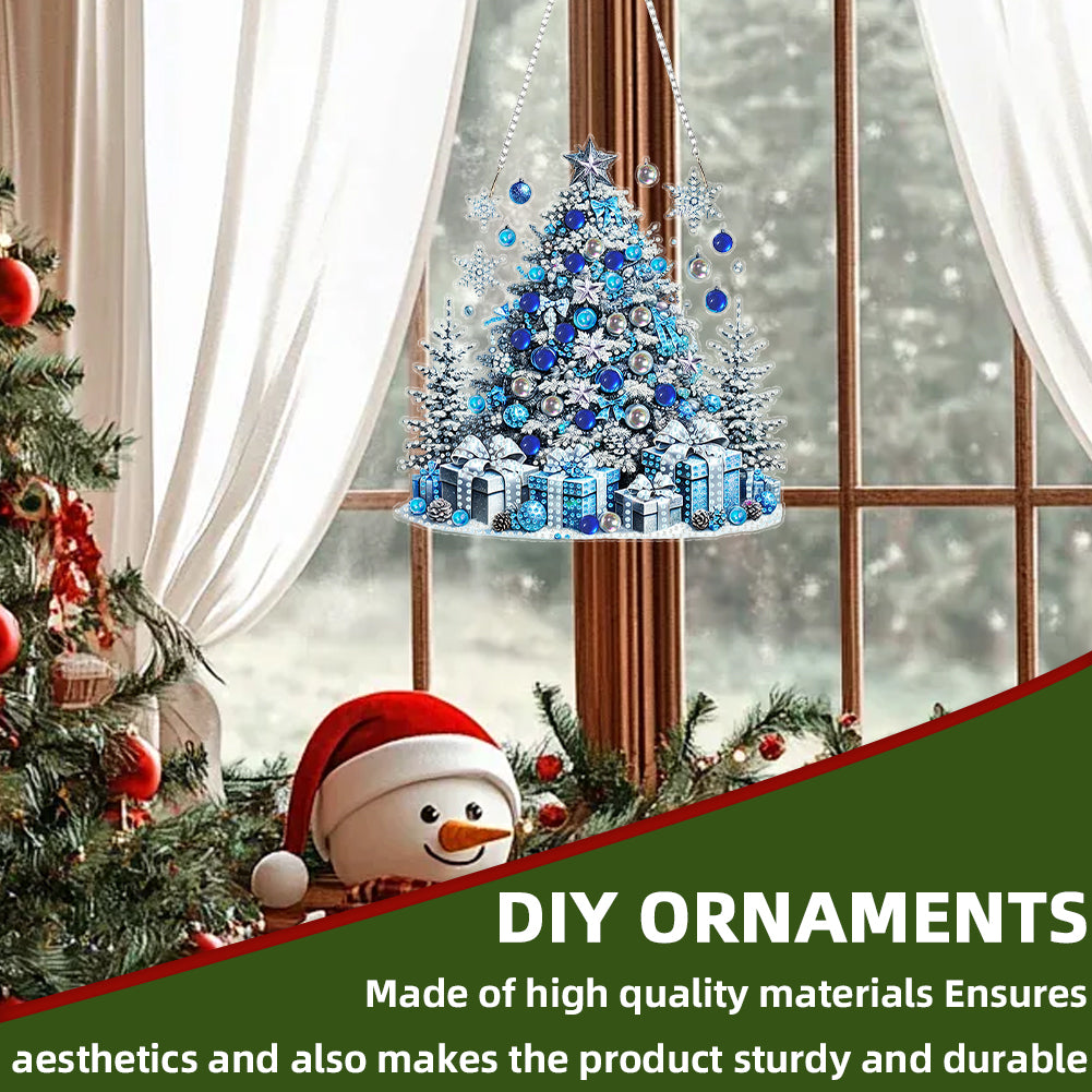 Christmas Theme 2D Flat DIY Hanging Diamond Art Kits Home Wall Decoration Crafts