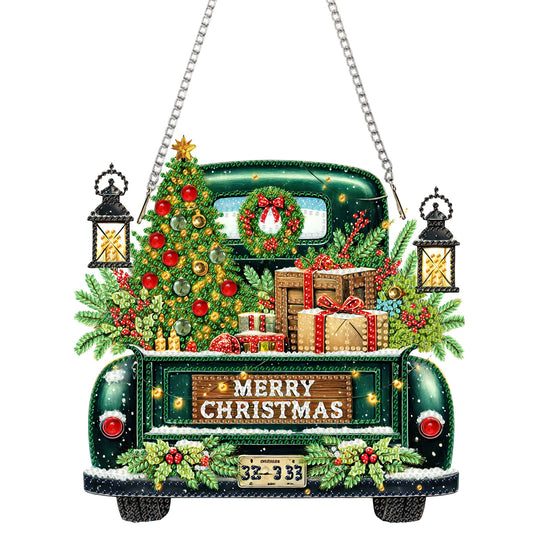 Christmas Theme 2D Flat DIY Hanging Diamond Art Kits Home Wall Decoration Crafts