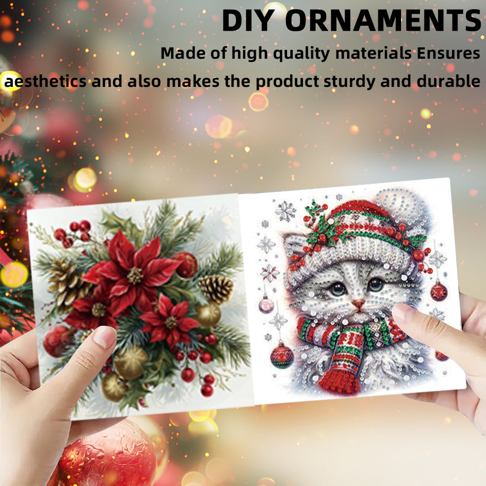 6PCS DIY Animal Pattern Diamond Art Greeting Cards Congratulations Cards & Gifts