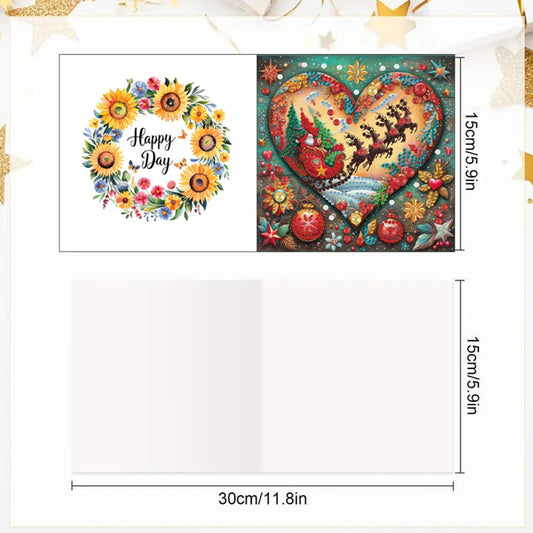 6PCS DIY Animal Pattern Diamond Art Greeting Cards Congratulations Cards & Gifts