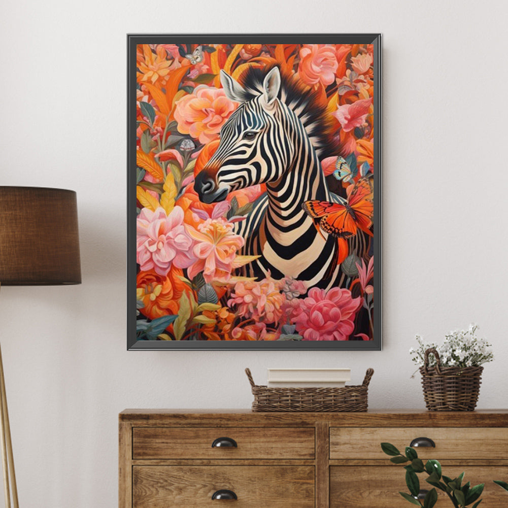 Zebra - Full Round Drill Diamond Painting 40*50CM