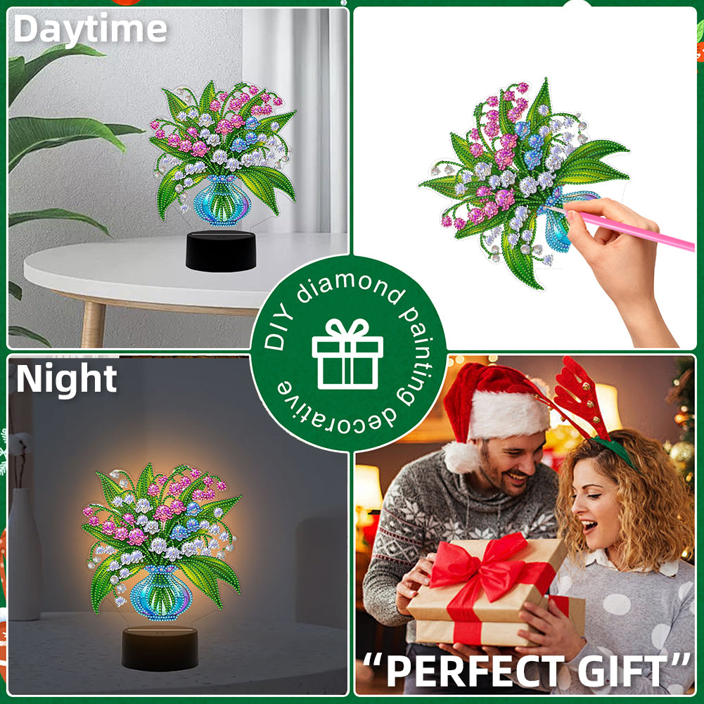 Acrylic Double Sided Butterfly Tree Of Life Rhinestones LED Light for Art Crafts