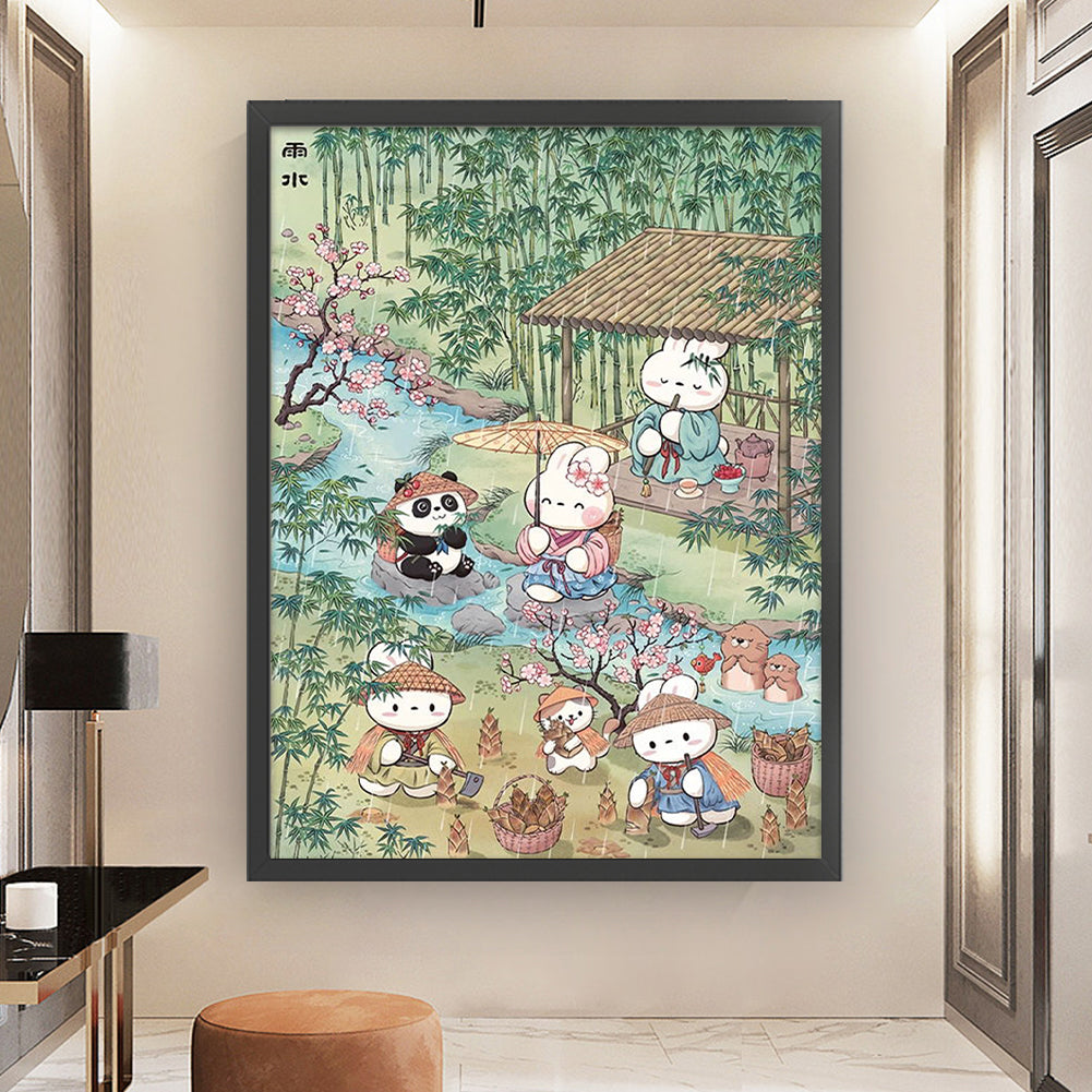 Rain - 11CT Stamped Cross Stitch 55*70CM(Mona Lisa Brand)
