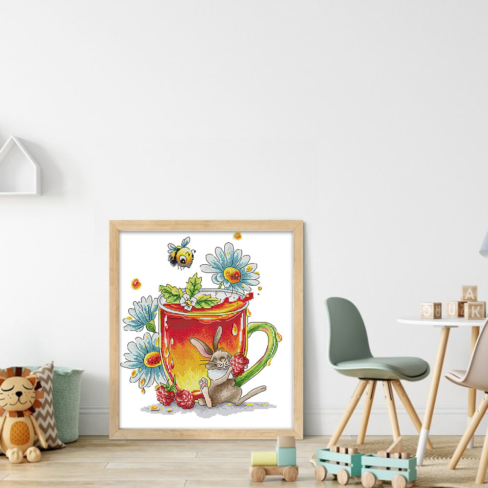 Delicious Juice - 14CT Stamped Cross Stitch 34*38CM (Joy Sunday)