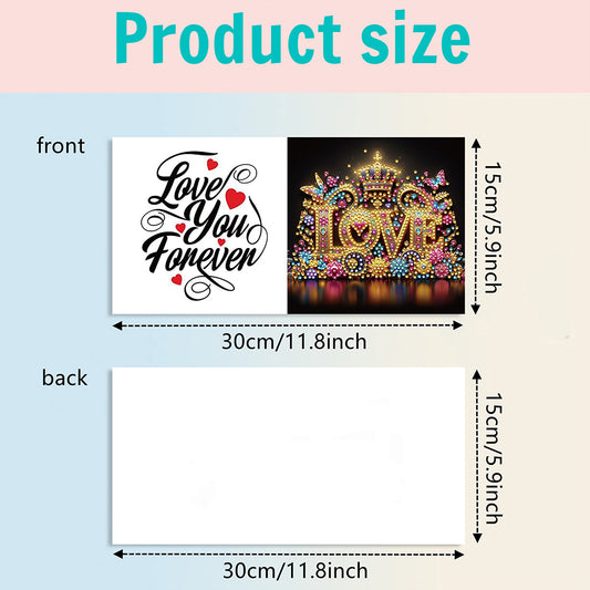 6PCS DIY Diamond Art Greeting Cards Xmas Designs for Festivals and Celebrations