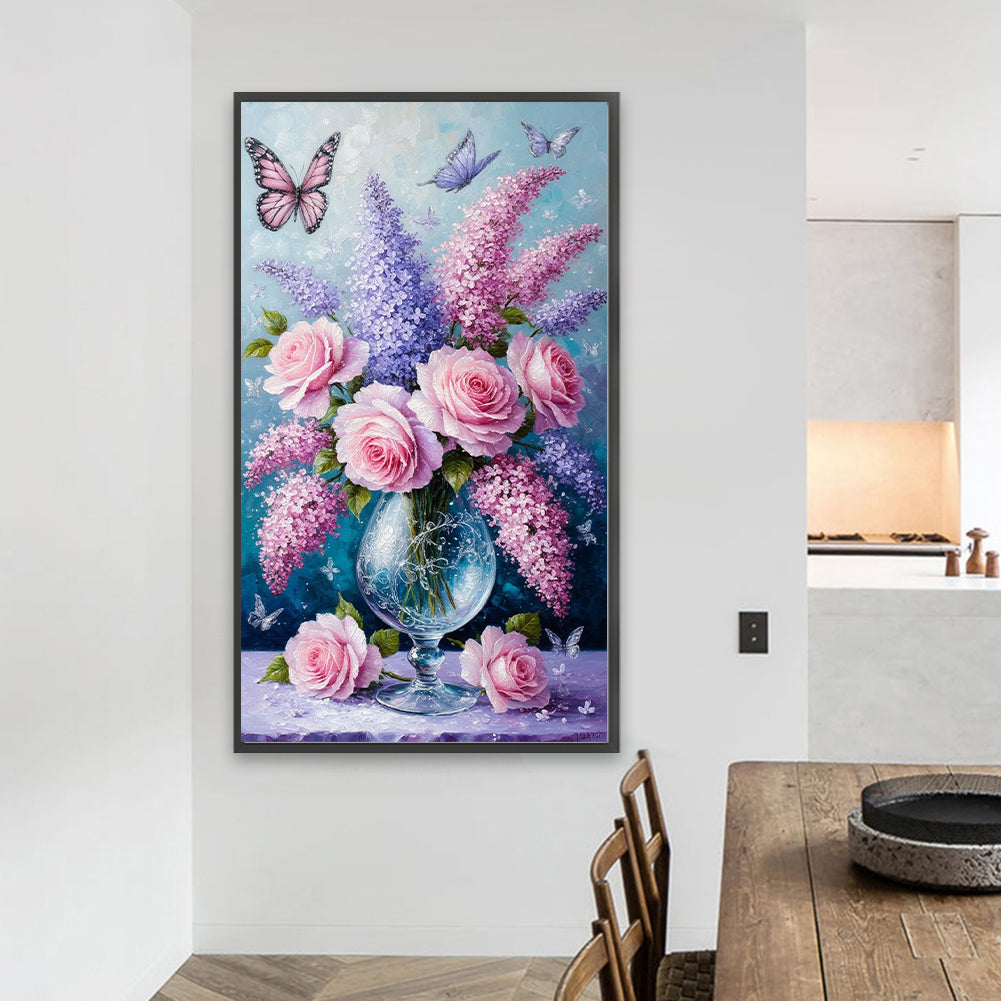 Vase - Full Round Drill Diamond Painting 40*70CM