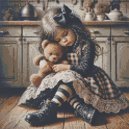 Cute Girl - Full Round Drill Diamond Painting 40*40CM