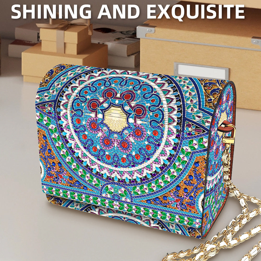 DIY Diamond Art Wooden Coin Pouch 5D Diamond Painting Crystal Rhinestone Purse