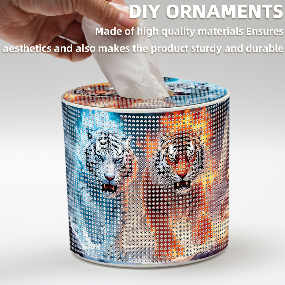DIY Diamond Painting Handmade Tissue Holder Rhinestones Decorative Tissue Box