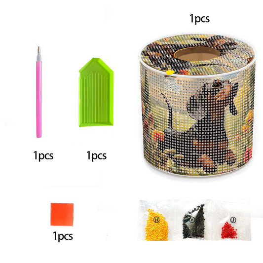 DIY Diamond Painting Handmade Tissue Holder Rhinestones Decorative Tissue Box