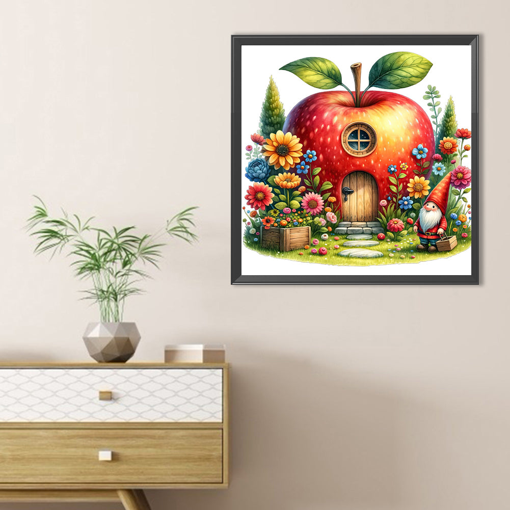 Apple House - Full Round Drill Diamond Painting 40*40CM
