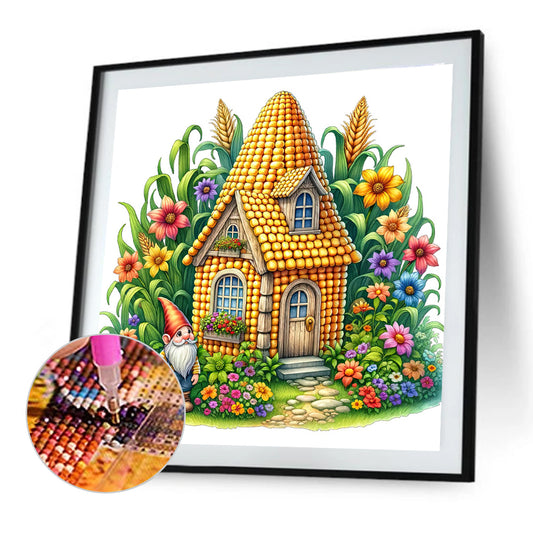 Corn House - Full Round Drill Diamond Painting 40*40CM