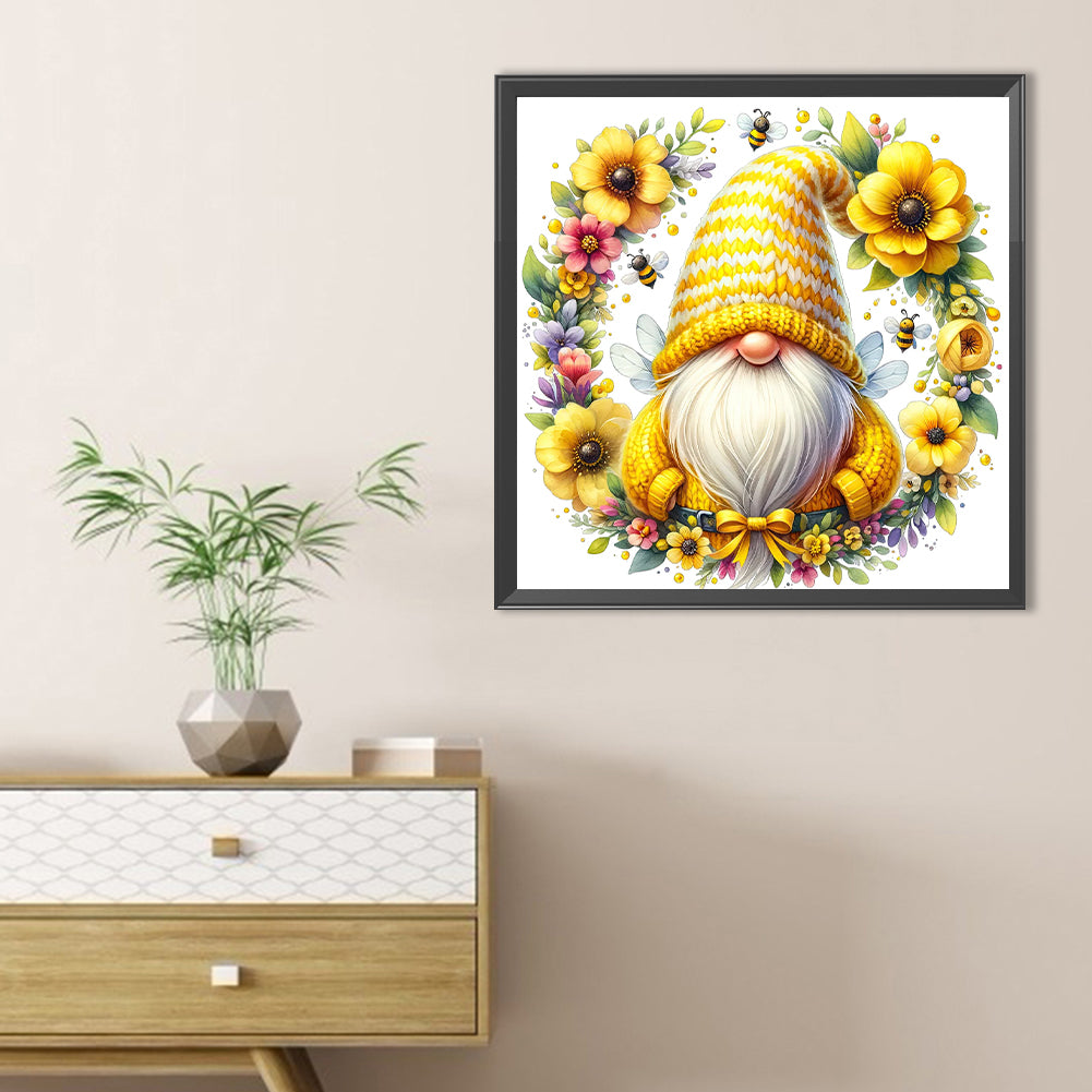 Gnome Wreath - Full Round Drill Diamond Painting 40*40CM
