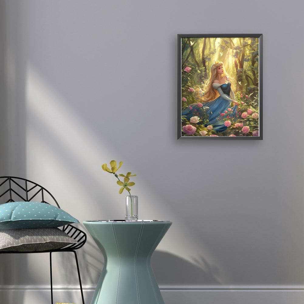 Flower Princess People - Full Round Drill Diamond Painting 35*45CM