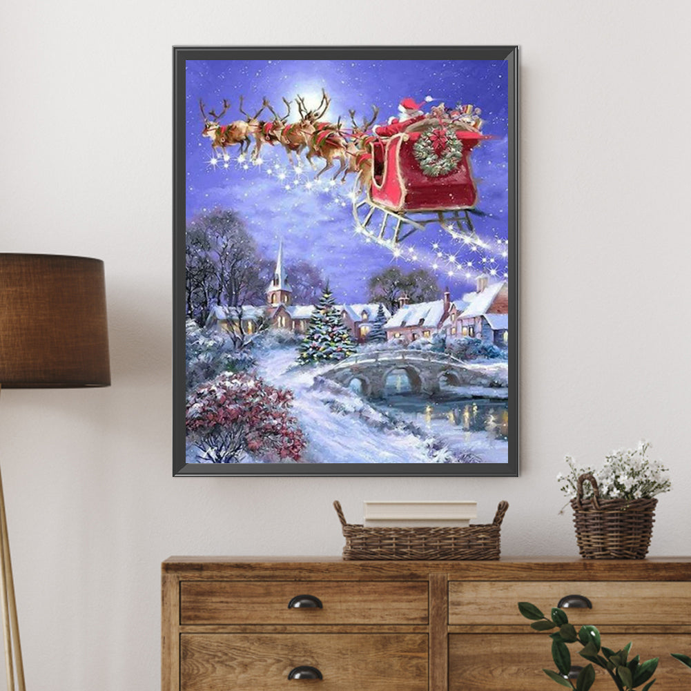 Santa Claus - Full AB Round Drill Diamond Painting 40X53CM