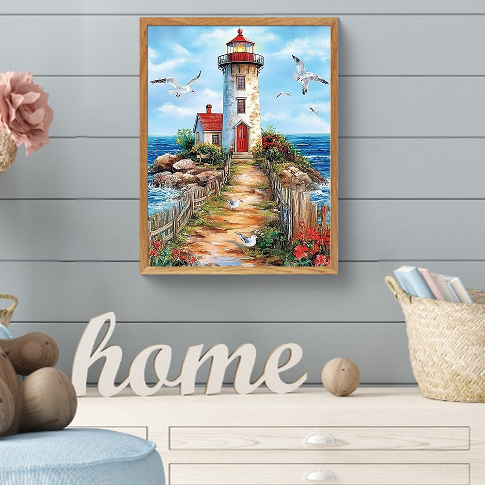 Lighthouse - Full Round Drill Diamond Painting 30*40CM