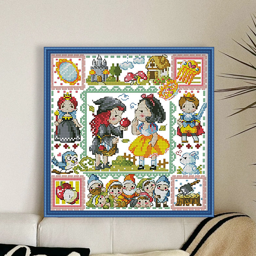 Snow White - 14CT Stamped Cross Stitch 30*30CM(Fairy Brand)