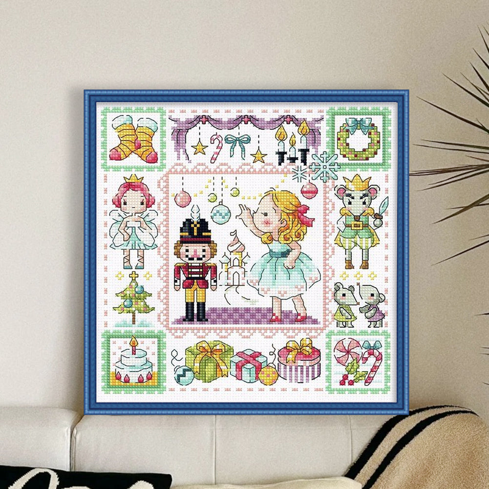 The Nutcracker - 14CT Stamped Cross Stitch 30*30CM(Fairy Brand)