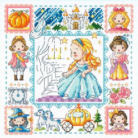 Cinderella - 14CT Stamped Cross Stitch 30*30CM(Fairy Brand)