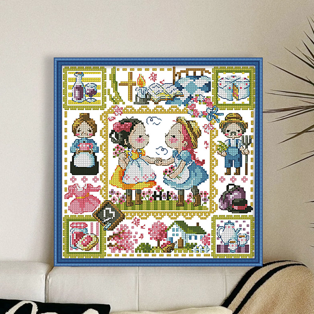 Anne Of Green Gables - 14CT Stamped Cross Stitch 30*30CM(Fairy Brand)