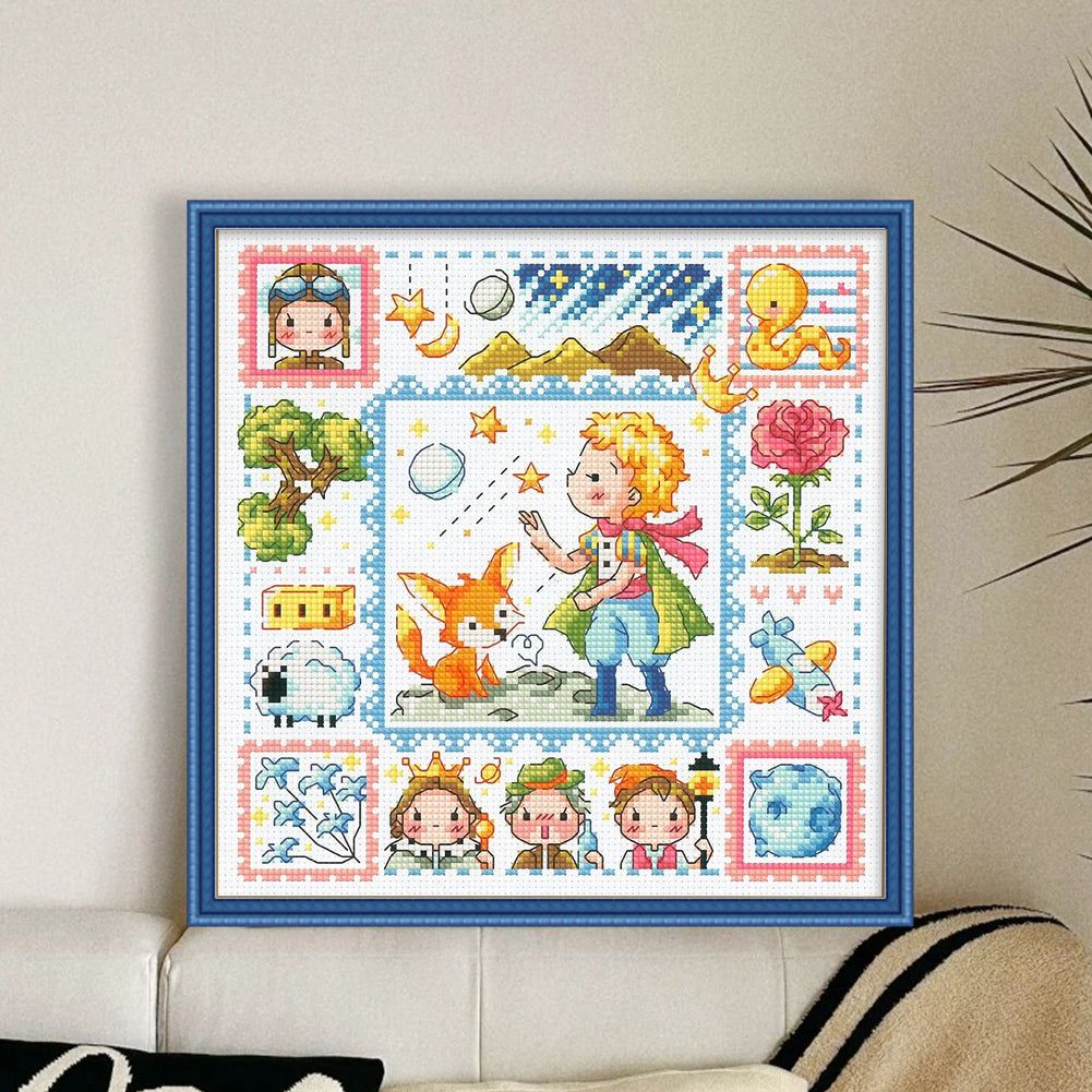The Little Prince - 14CT Stamped Cross Stitch 30*30CM(Fairy Brand)