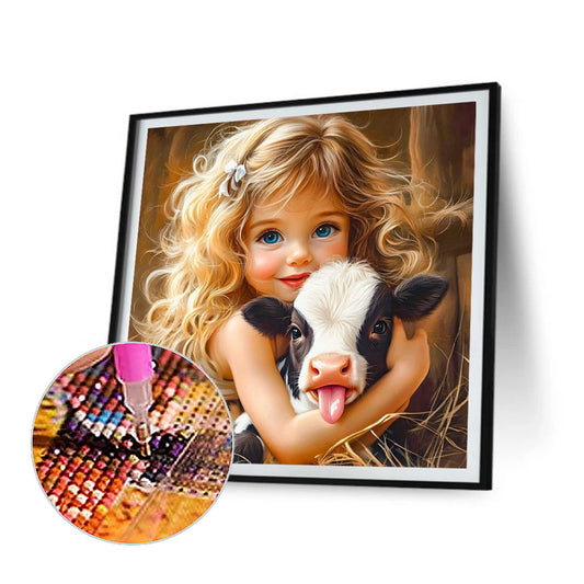Cute Girl - Full Round Drill Diamond Painting 40*40CM