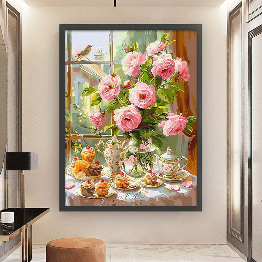 Vase - 11CT Stamped Cross Stitch 45*60CM