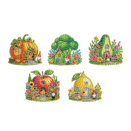 5PCS 2D Flat Animal Acrylic Decor Springs DIY Diamond Painting Shake Ornaments