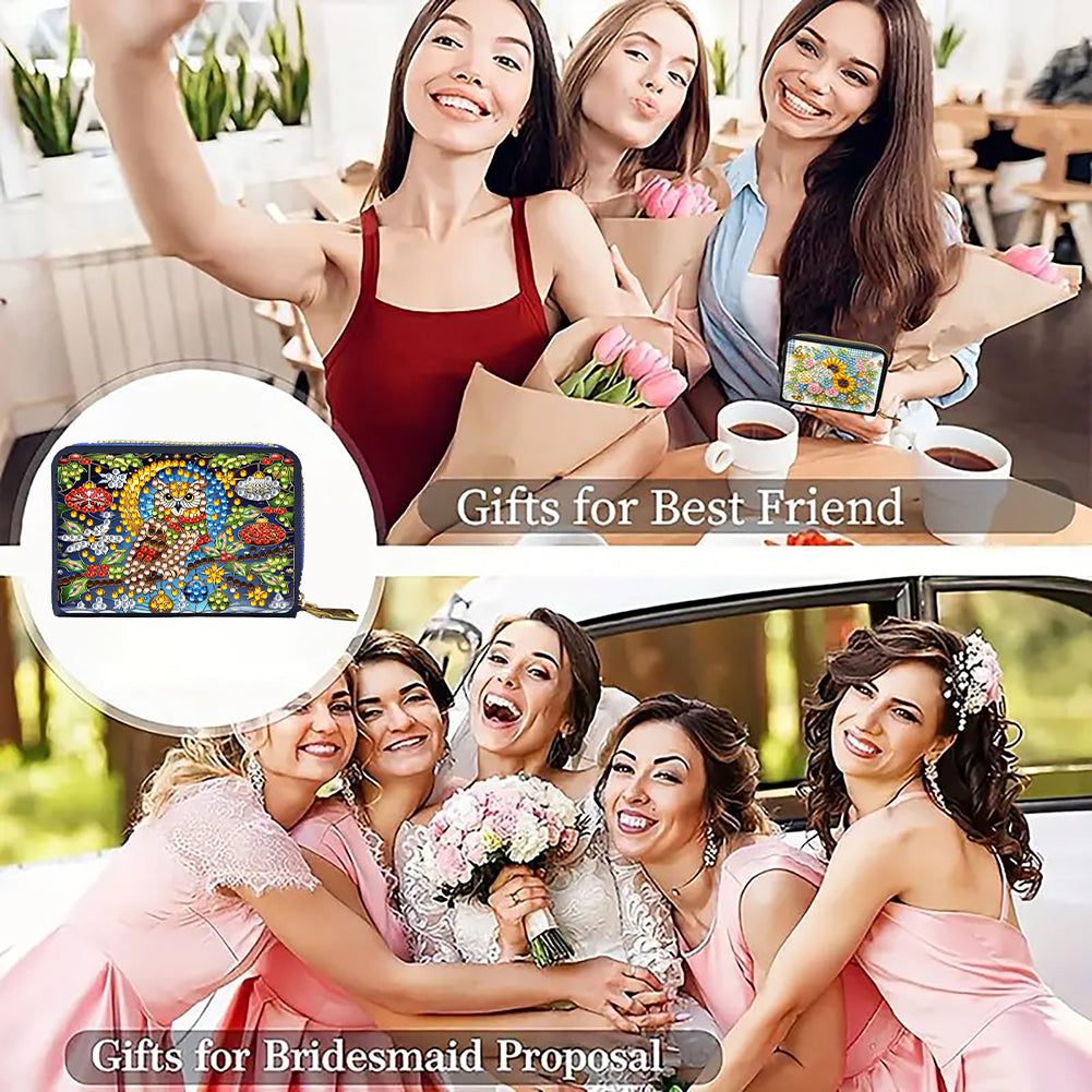 DIY Diamond Art Diamond Dot Card Pack 5D Diamond Painting Coin Pouch Craft Gift