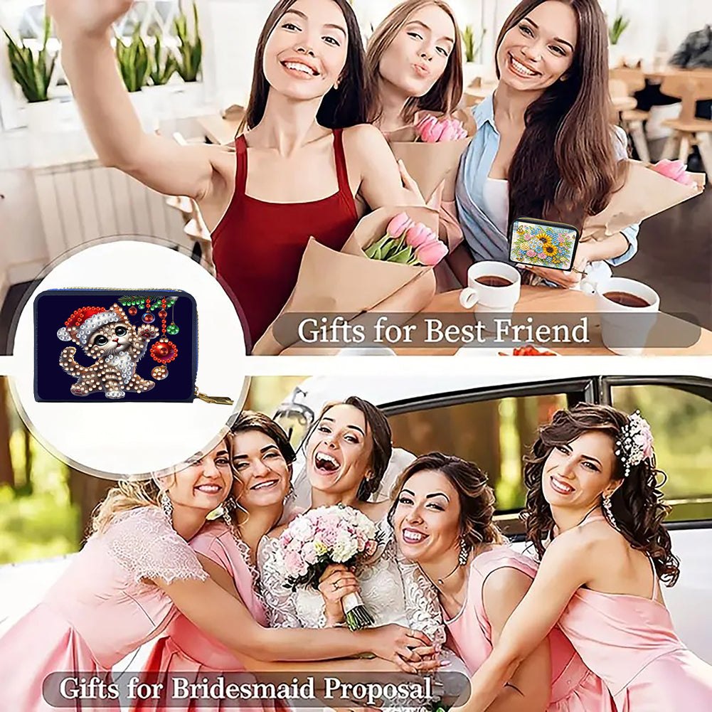 DIY Diamond Art Diamond Dot Card Pack 5D Diamond Painting Coin Pouch Craft Gift