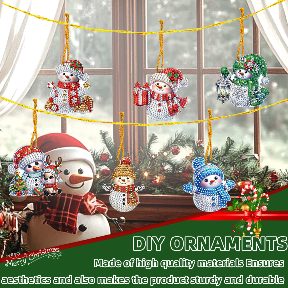Xmas Theme 2D Flat DIY Diamond Christmas Tree Pendant Wall Door Decoration Craft