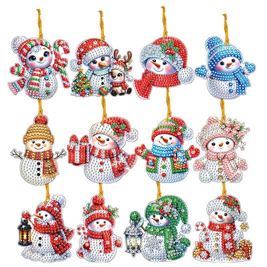 Xmas Theme 2D Flat DIY Diamond Christmas Tree Pendant Wall Door Decoration Craft