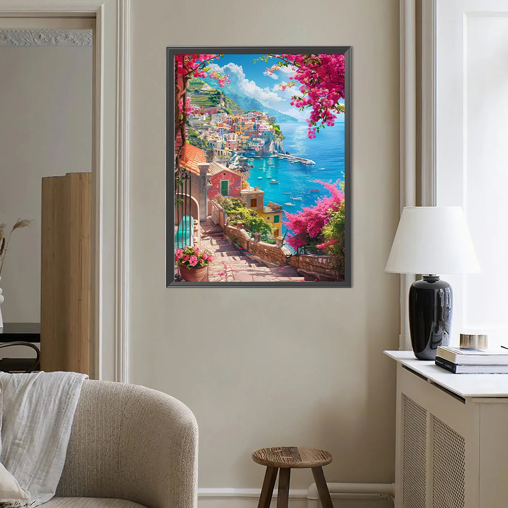 House By The Sea - Full Round Drill Diamond Painting 40*50CM