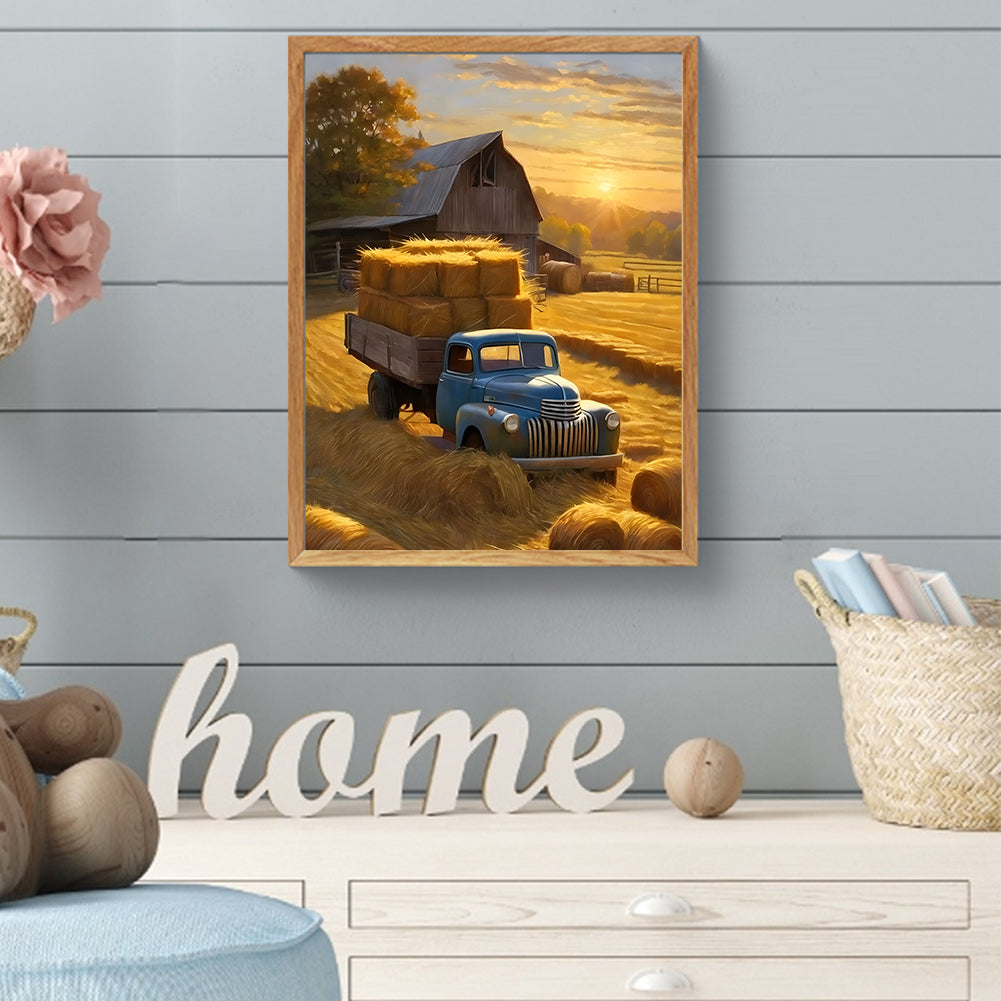 Grass Truck - Full Round Drill Diamond Painting 30*40CM