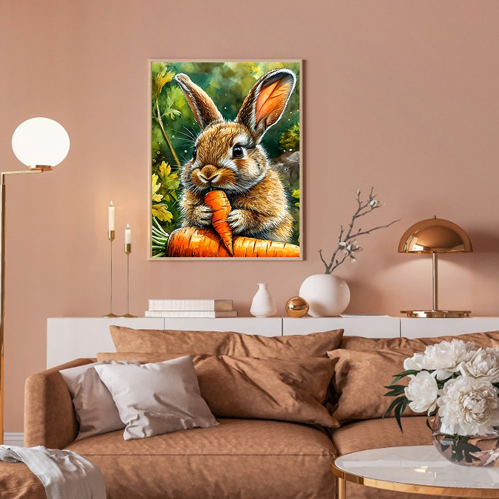 Carrot Rabbit - Full Round Drill Diamond Painting 30*40CM