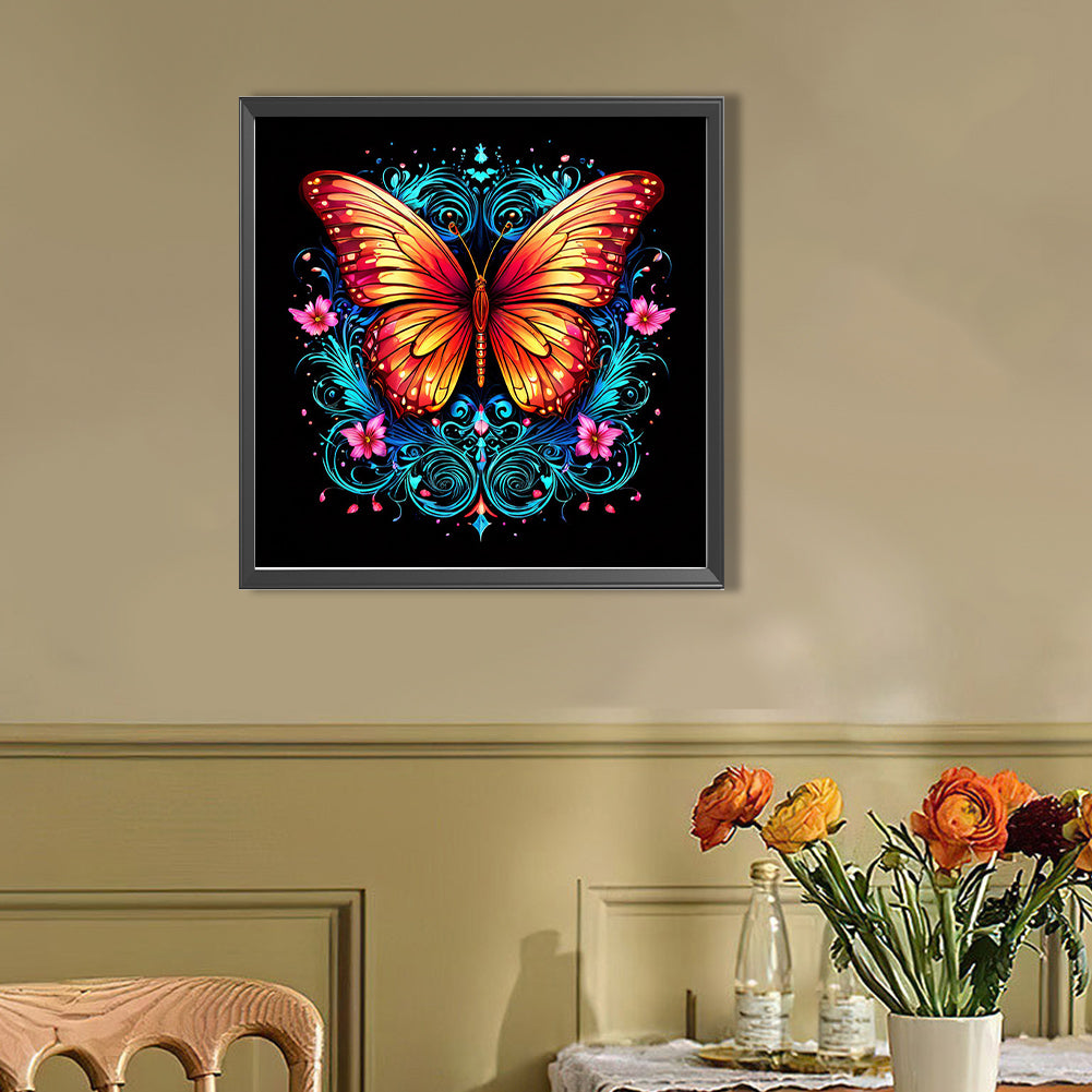 Butterfly - Full AB Round Drill Diamond Painting 40*40CM