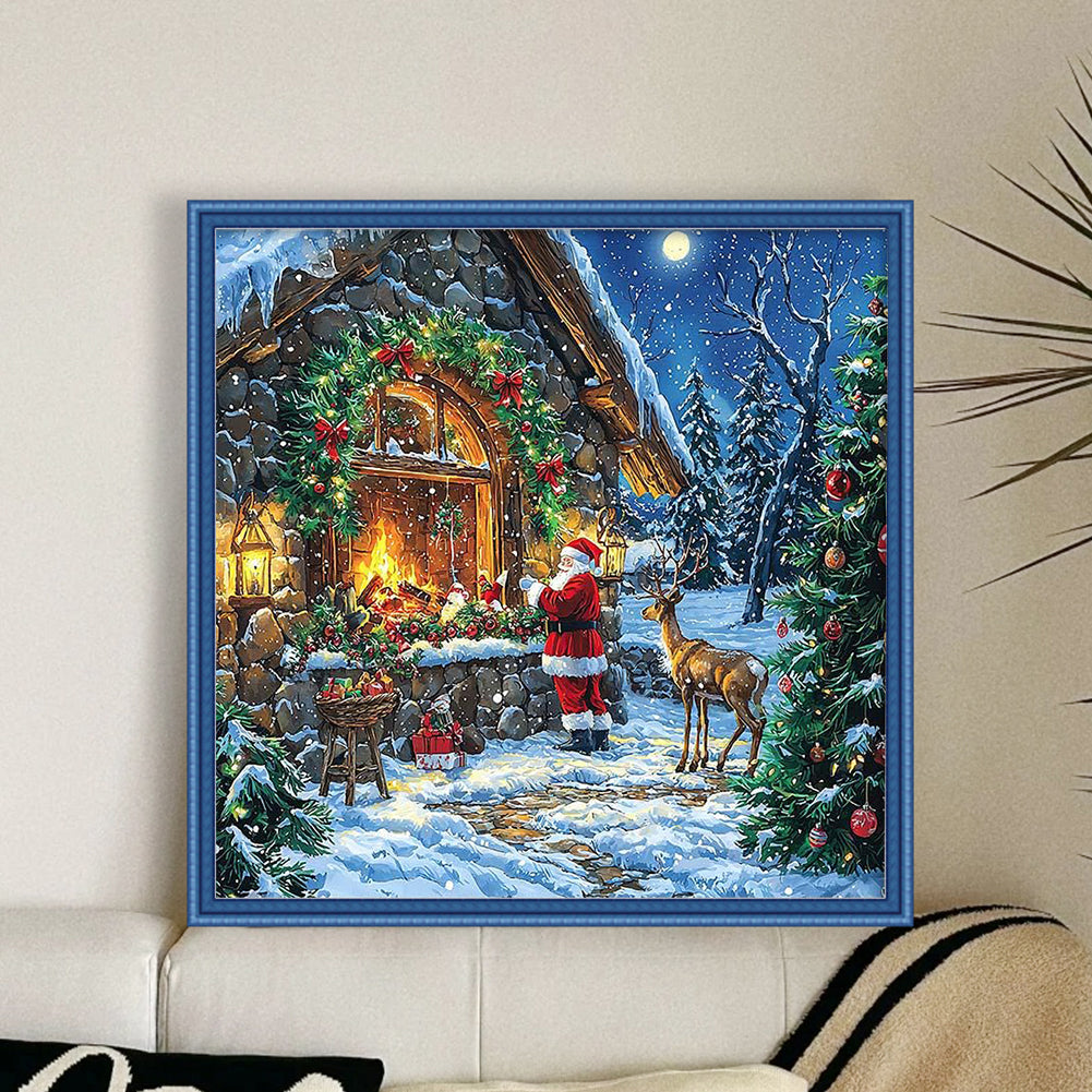 Christmas Eve - 11CT Stamped Cross Stitch 50*50CM