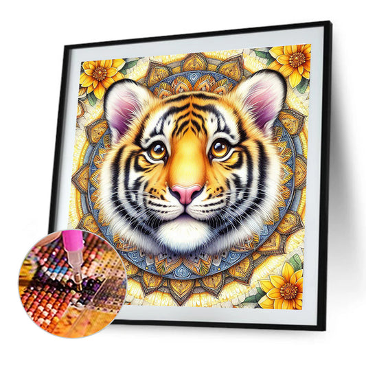 Mandala Tiger - Full Round Drill Diamond Painting 30*30CM