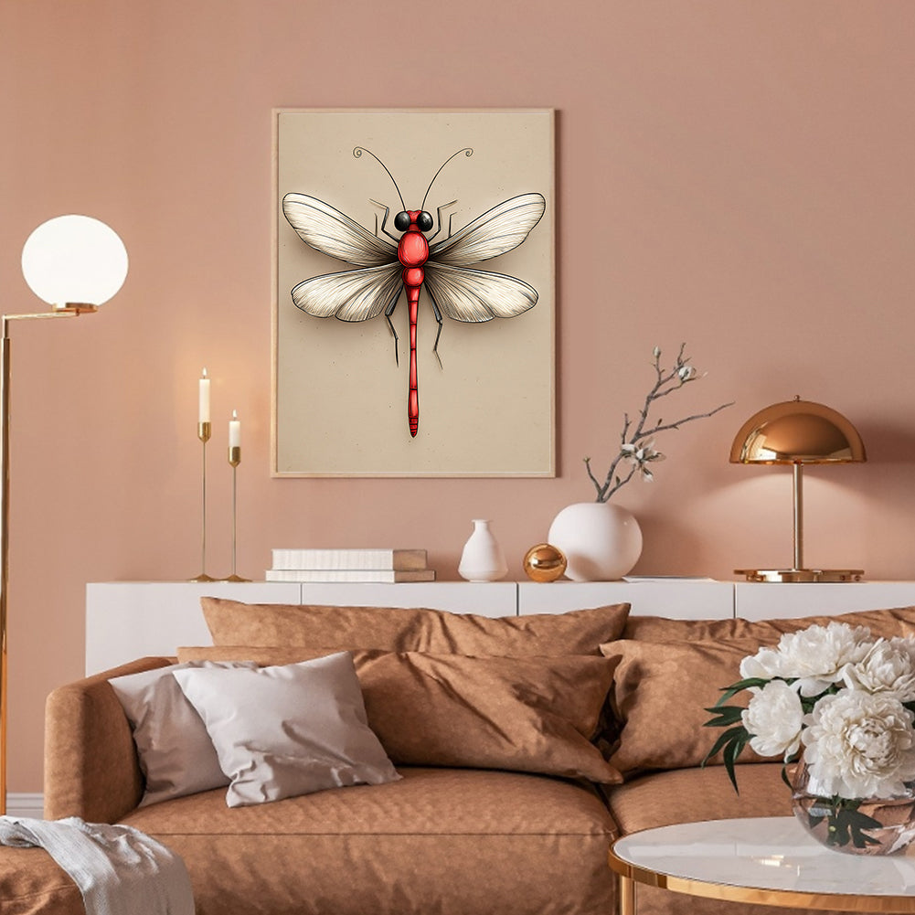 Dragonfly - Full Round Drill Diamond Painting 30*40CM