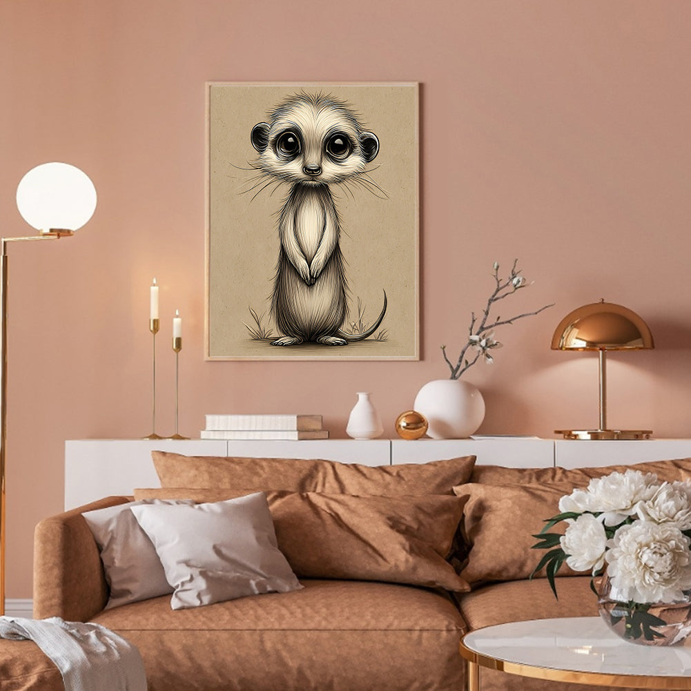 Meerkat - Full Round Drill Diamond Painting 30*40CM